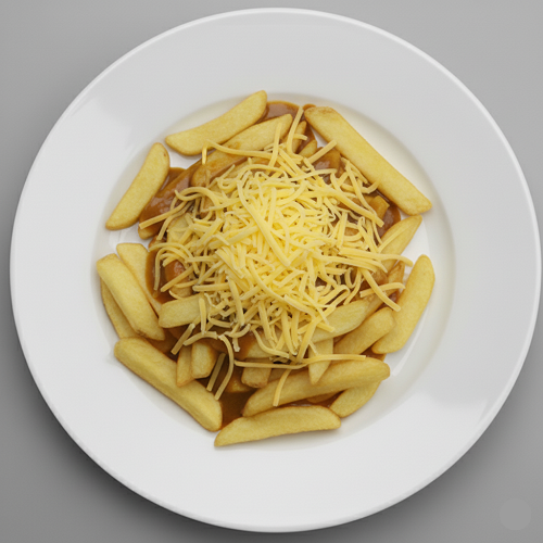 Chips, Cheese & Chasni Sauce 